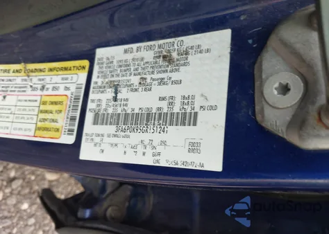 2016 Ford Fusion Titanium from USA, damaged, VIN 3FA6P0K95GR151241